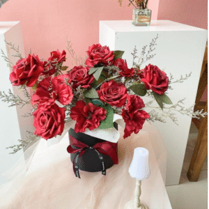 Bloombox D15cm Marseille Roses Artificial
